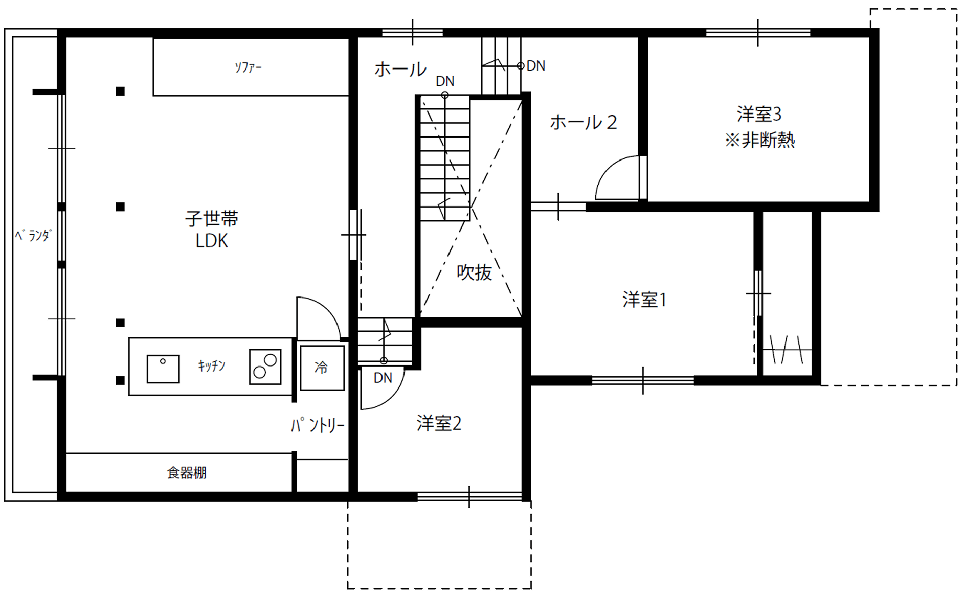 間取り図　二階